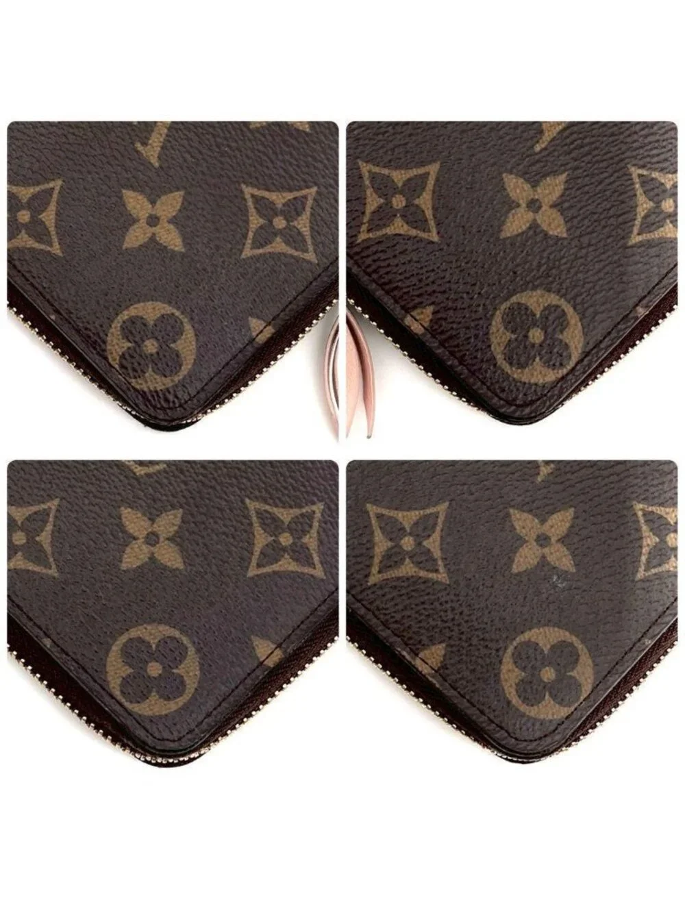 Louis Vuitton Monogram Portefeuille Clemence Rose Ballerine Wallet